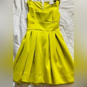 Never worn!! Lime green ASOS petite skater dress.
